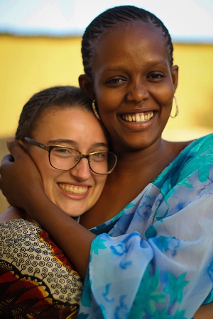 Senegalese host mom with student