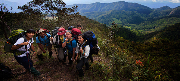 Students at ISDSI hiking